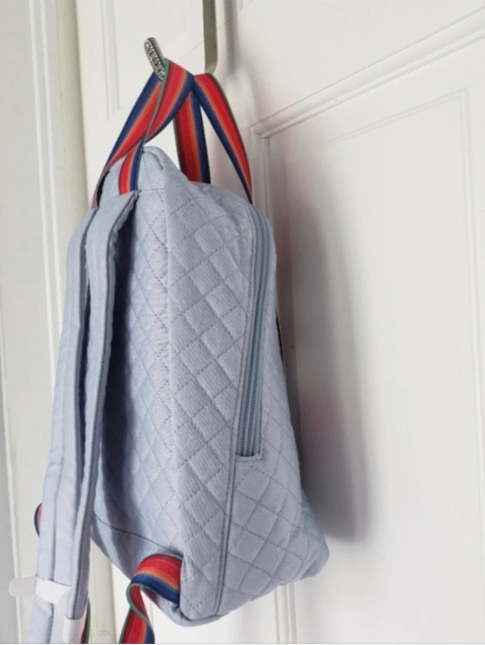 Vera Bradley Quilted Denim Mini Tote Pack Backpack Bright Pride Stripe